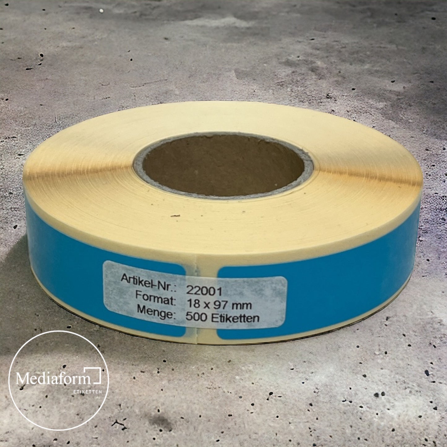 Etikett auf Rolle 18x97mm in 7 Farben