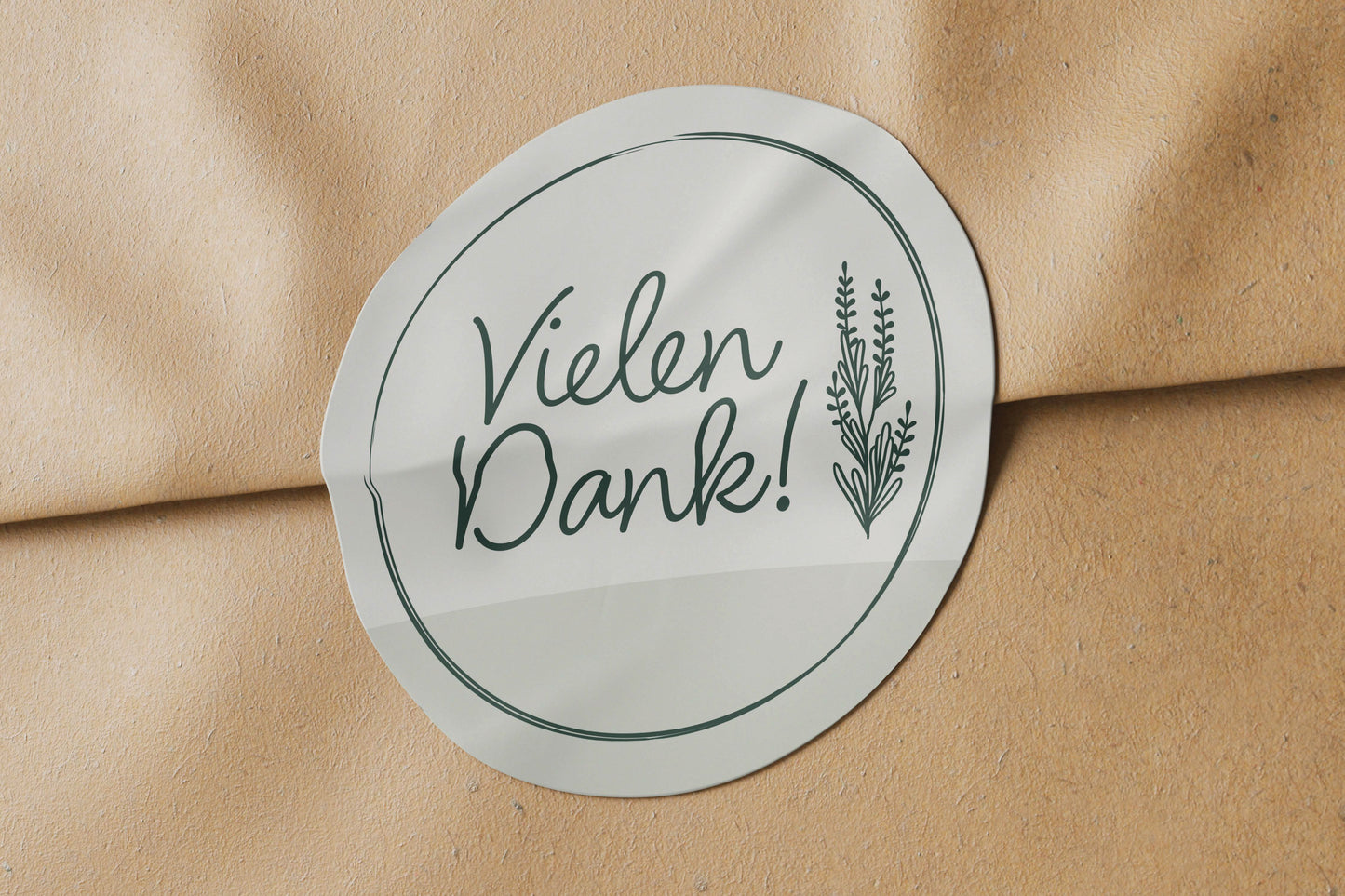 Aufkleber "Vielen Dank" mit Wechselmotiv 300 Stück
