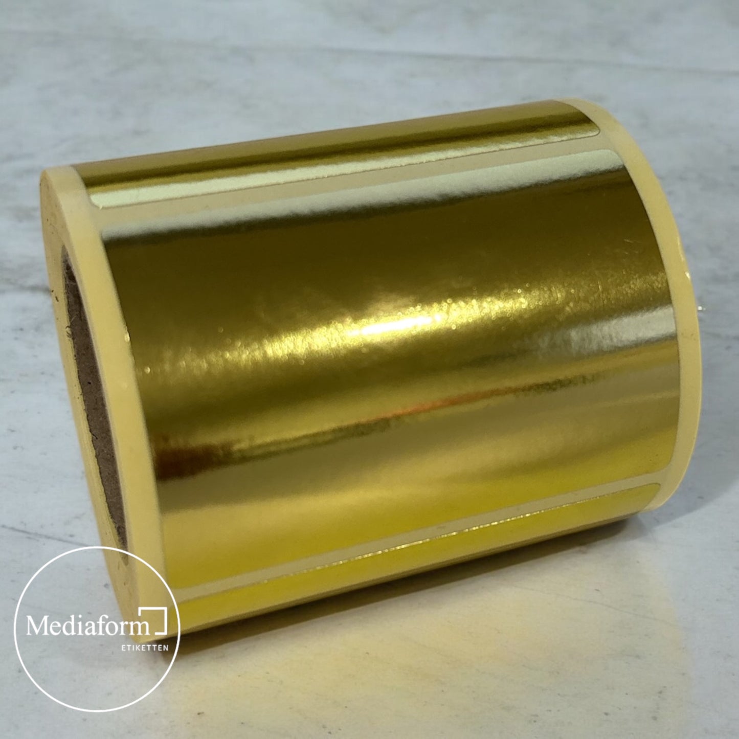 Etiketten auf Rolle 70x50mm gold glänzend