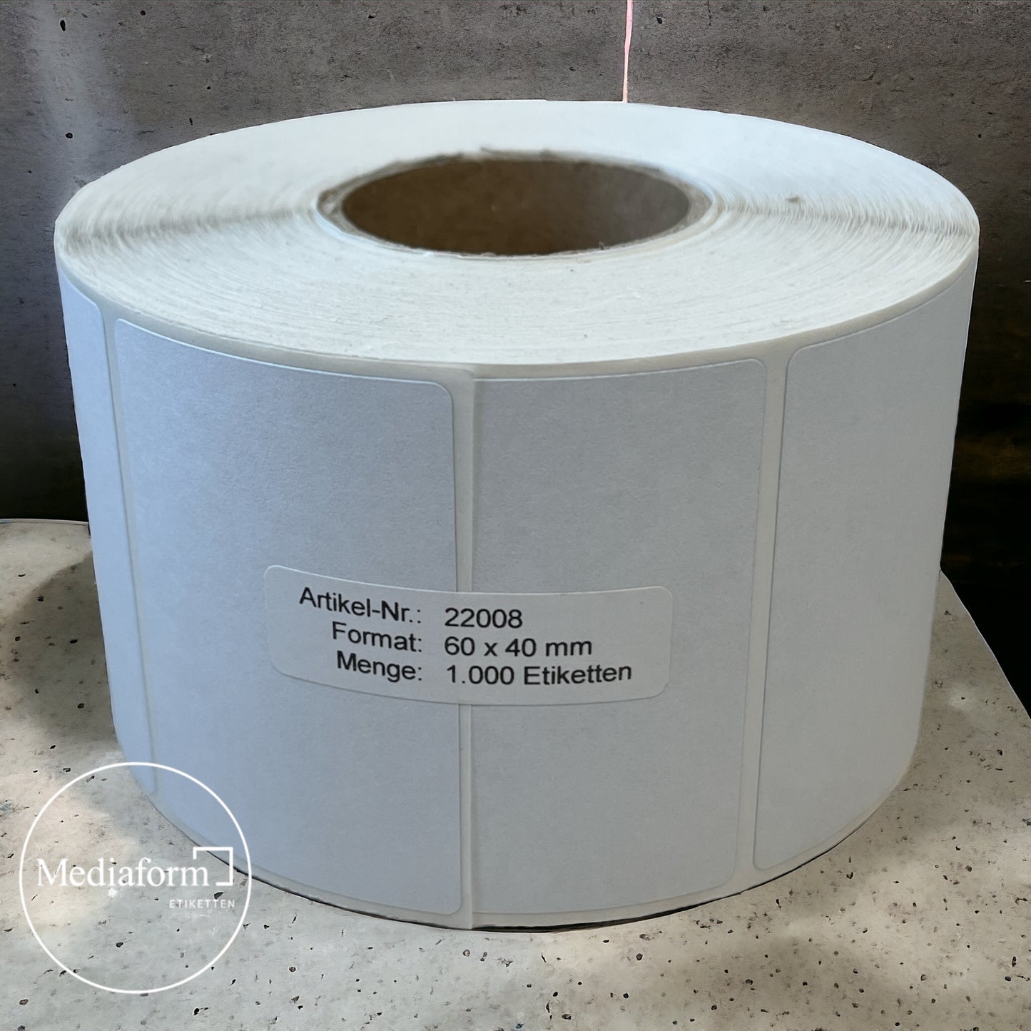 Etikett 60x40mm weiß, blickdicht
