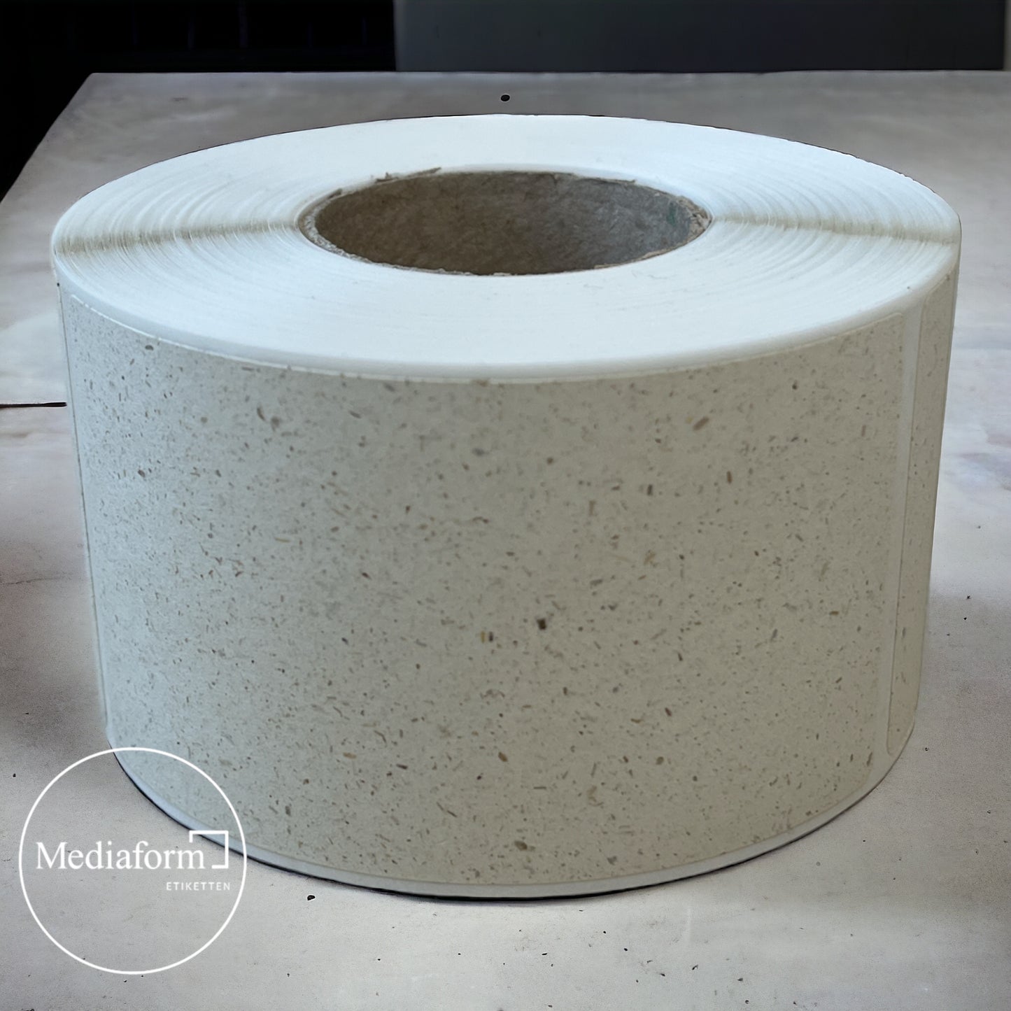 Etikett auf Rolle 52x98 mm Graspapier
