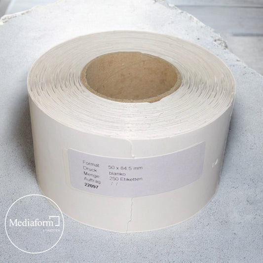 Hängeetiketten 50 x 84,5 mm weiß mit Loch