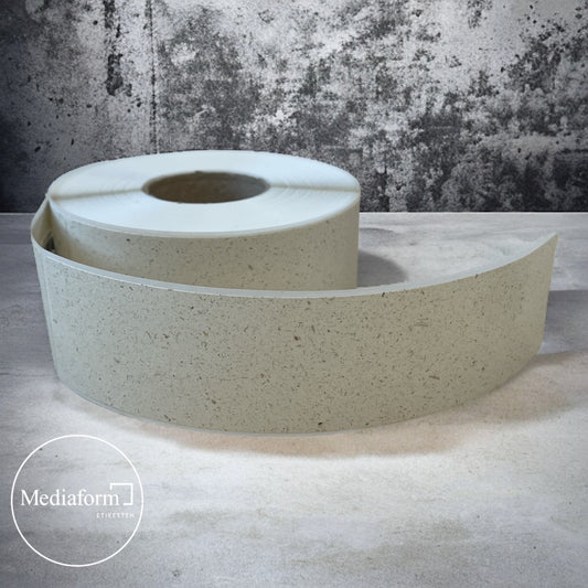 Etikett auf Rolle 38x175mm Graspapier permanent klebend