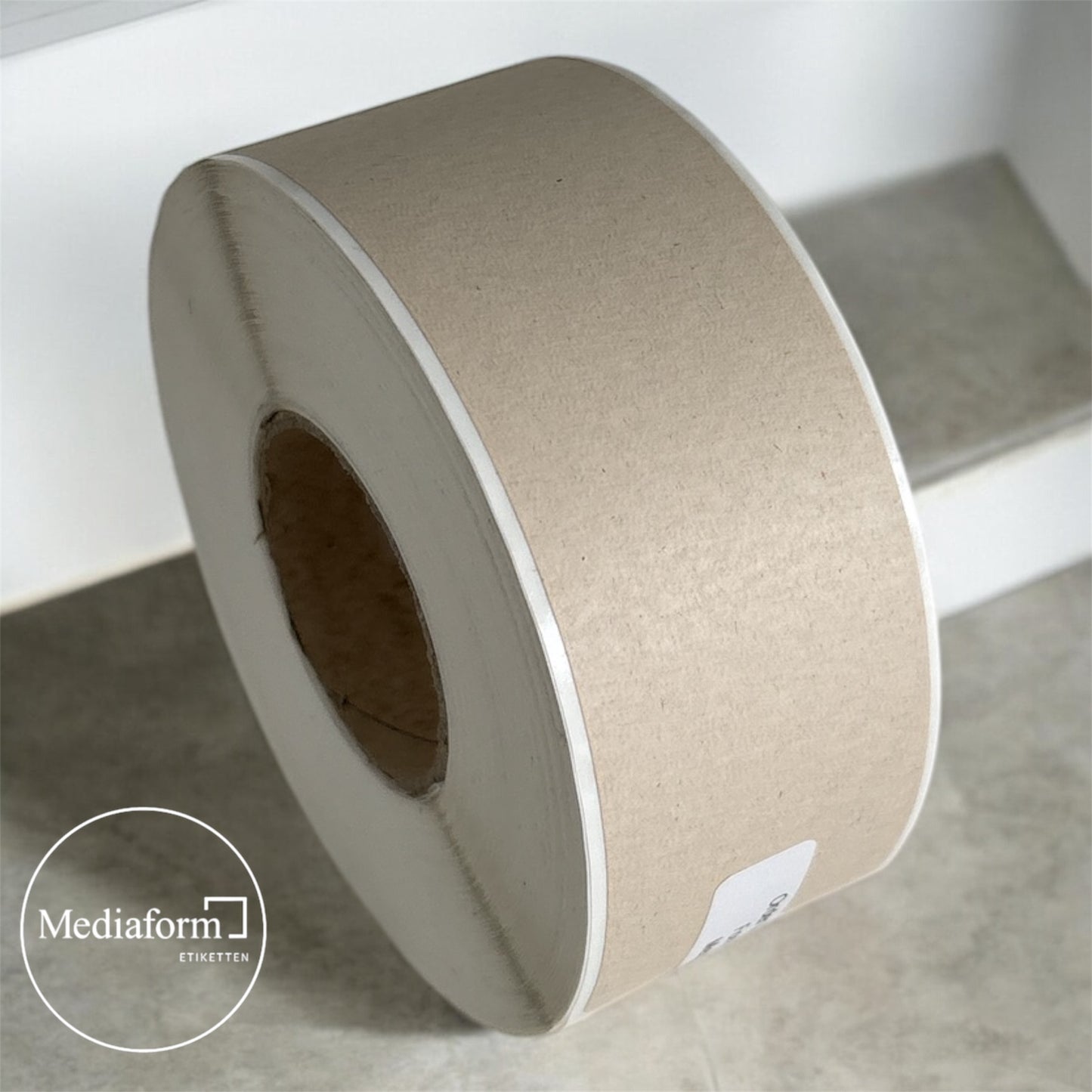 Etikett auf Rolle 38x175mm Bagassepapier permanent klebend