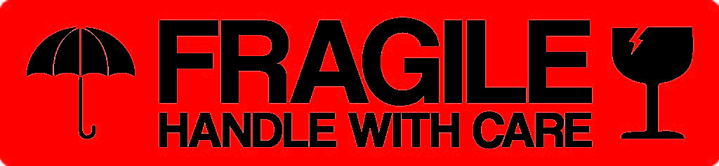 Aufkleber "Vorsicht-Zerbrechlich"