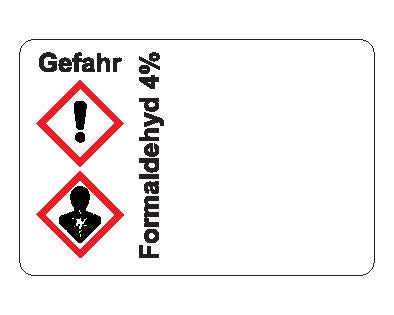 Aufkleber "Formaldehyd 4%