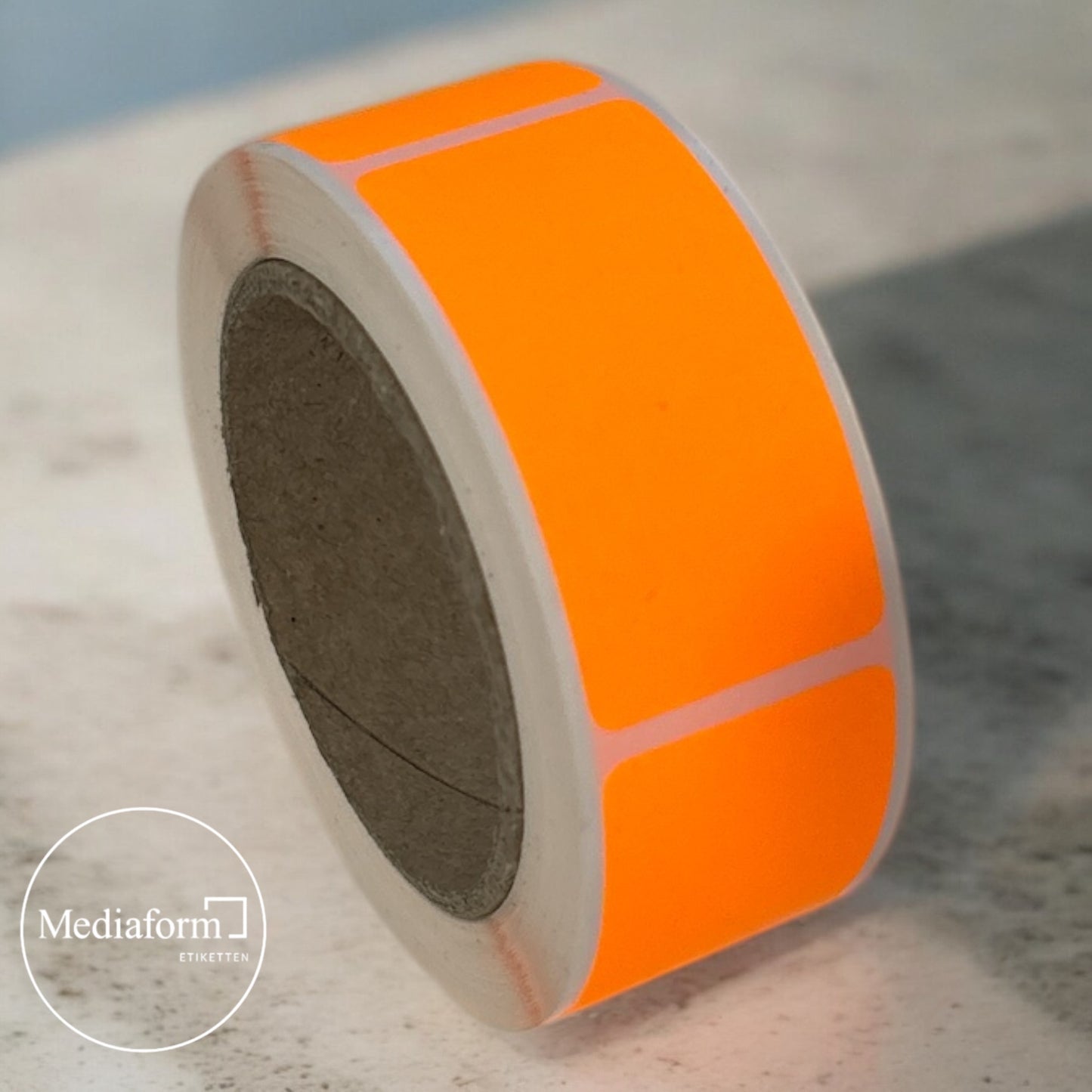 Etikett auf Rolle 20x40mm neon orange