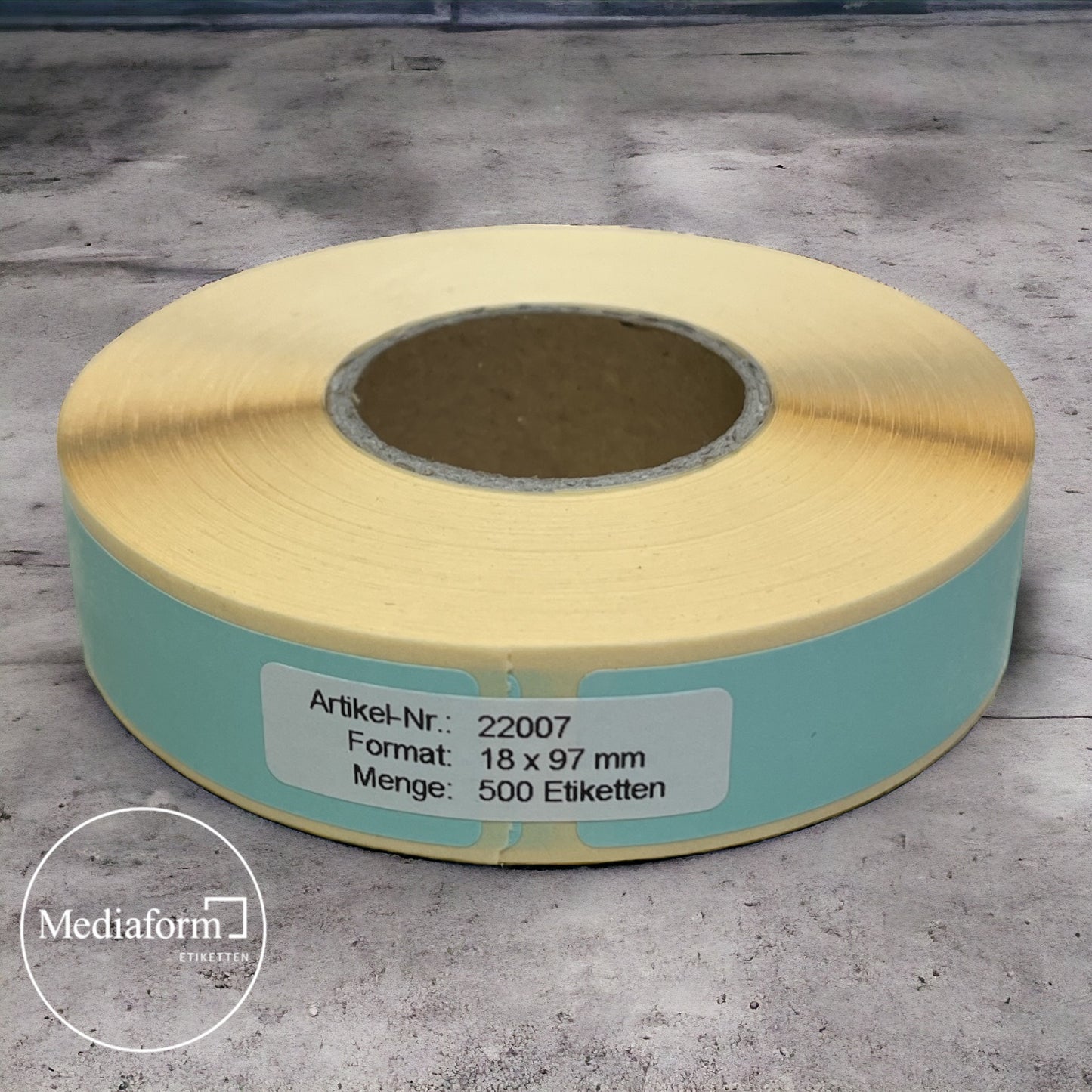 Etikett auf Rolle 18x97mm in 7 Farben