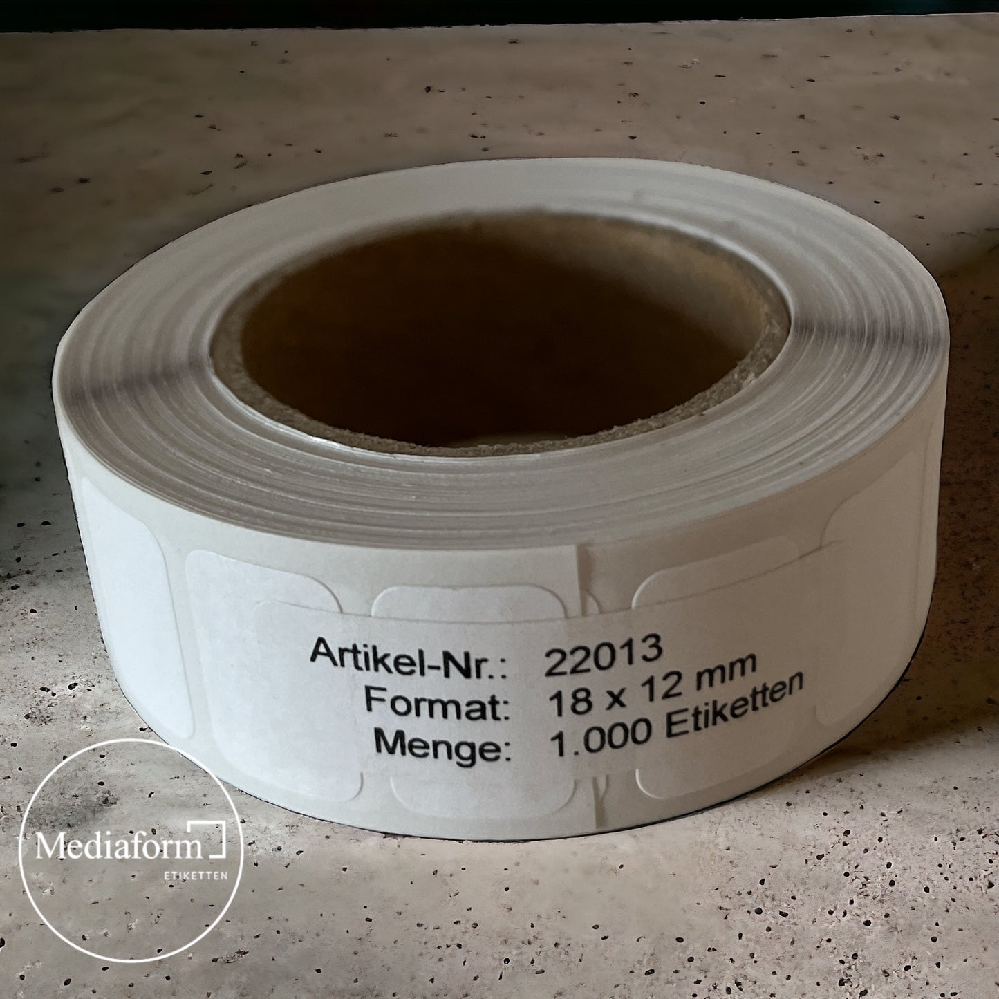 Etikett auf Rolle 18x12mm weiß