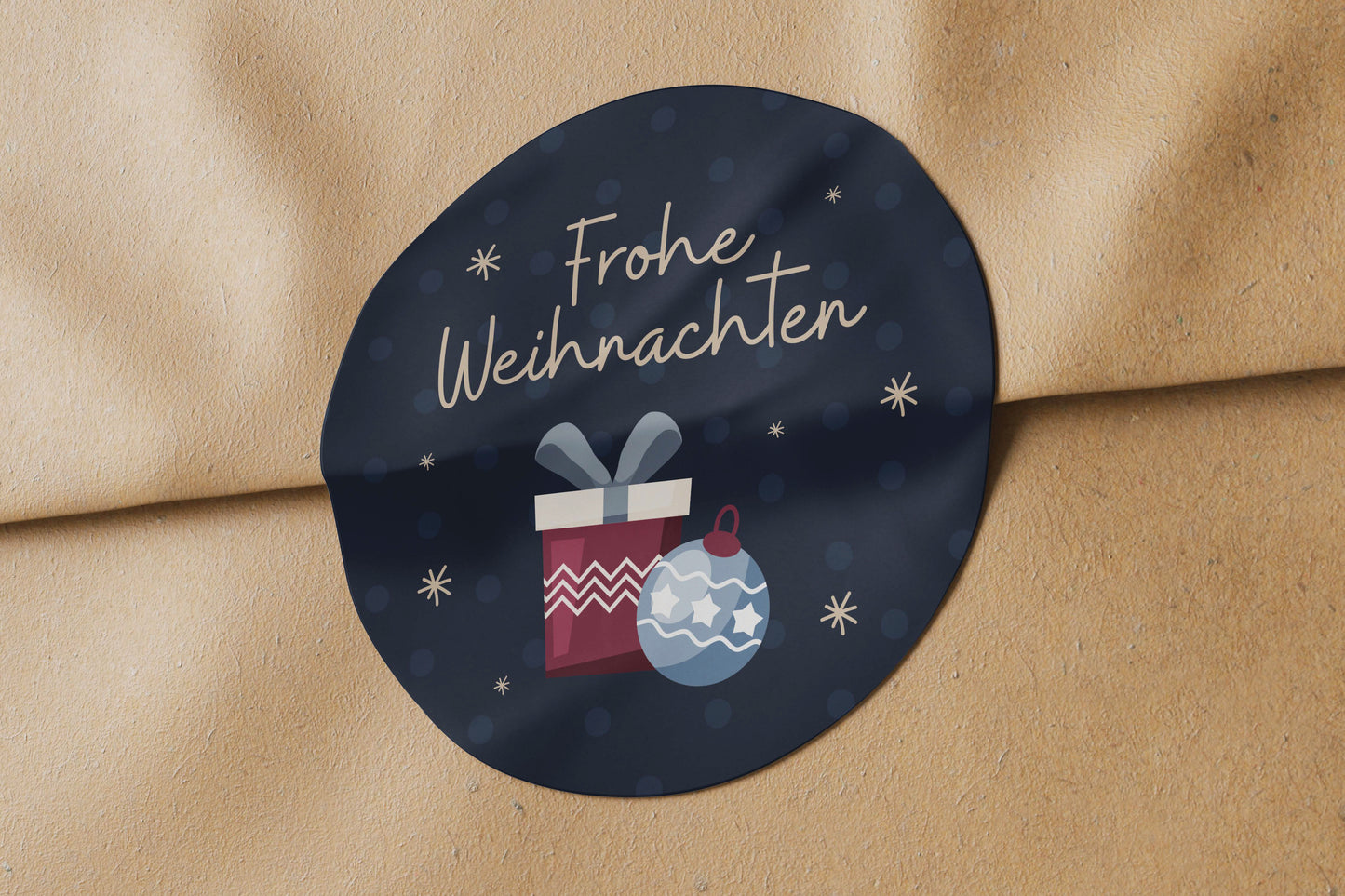 Aufkleber "Frohe Weihnachten" mit Wechselmotiv 300 Stück