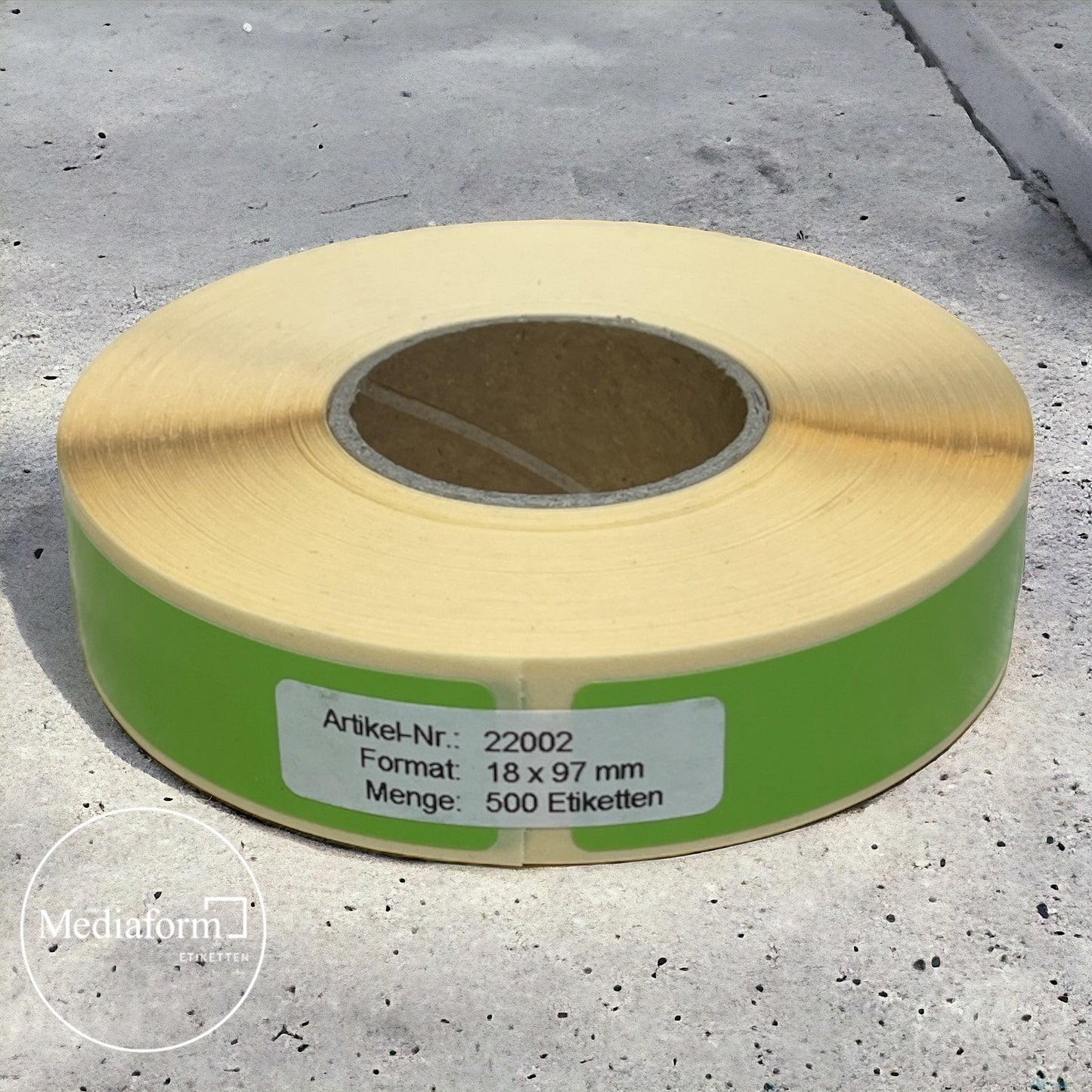 Etikett auf Rolle 18x97mm in 7 Farben