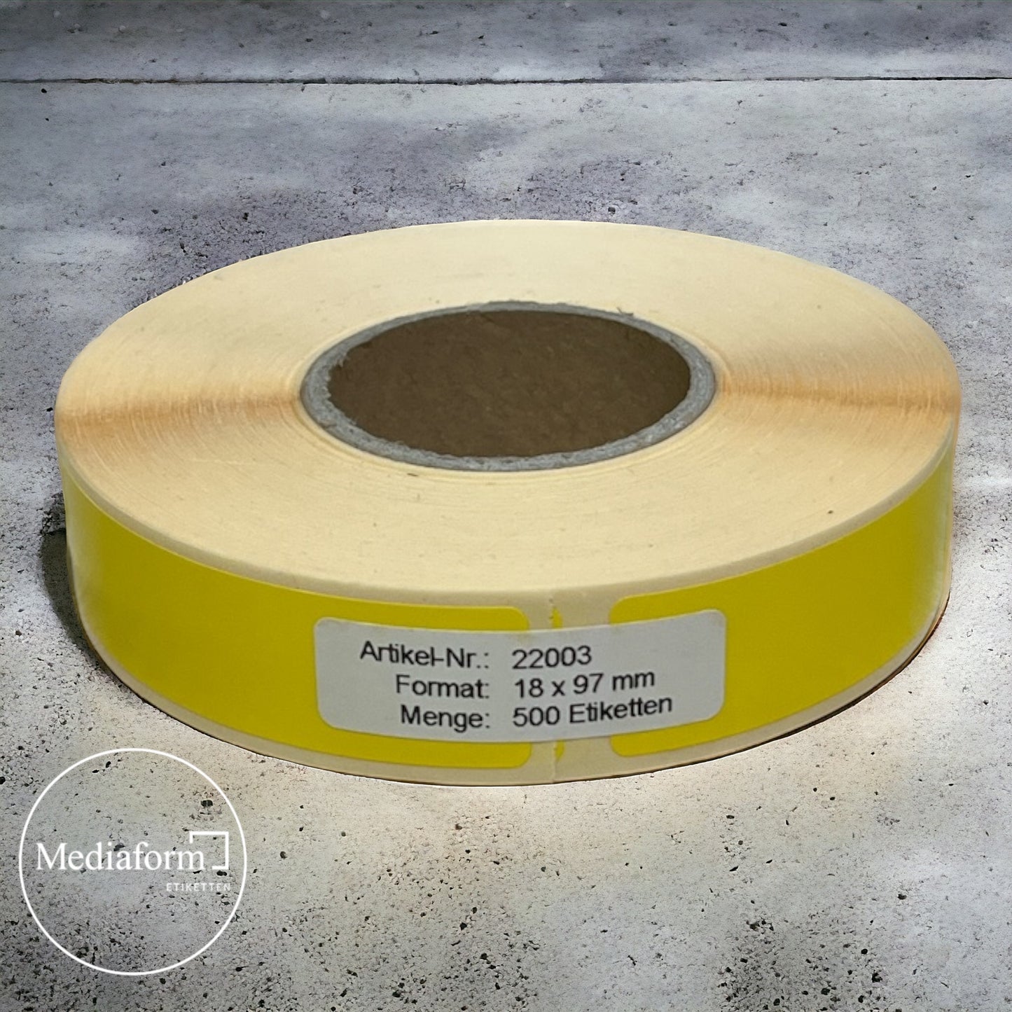 Etikett auf Rolle 18x97mm in 7 Farben